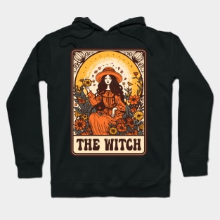 The Witch Tarot Groovy Vintage Halloween Plant Lover Hoodie